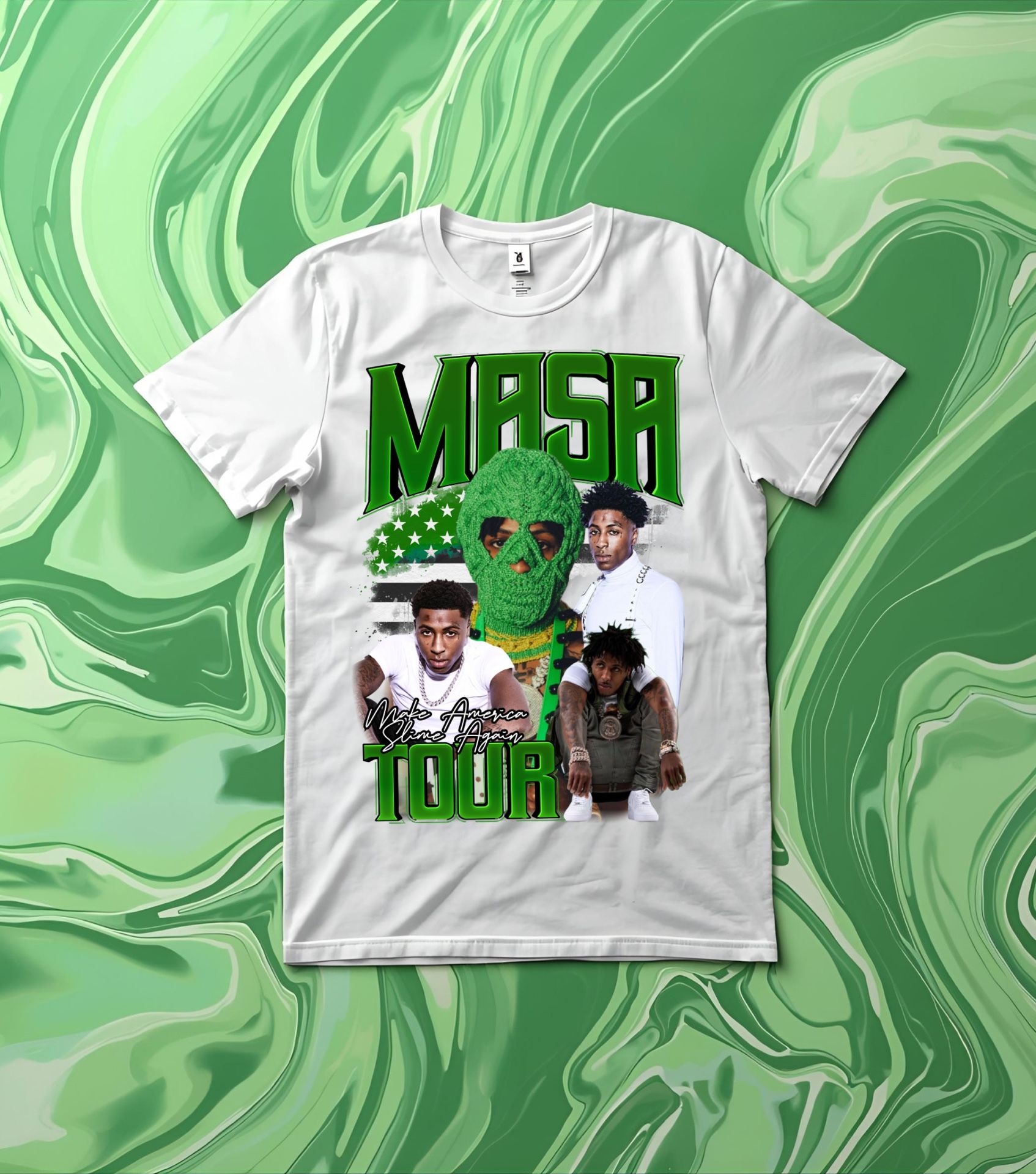 ATLANTA NBA YOUNGBOY MASA TOUR CONCERT TEE