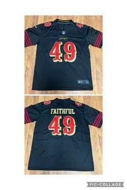 Brand new never worn 49ers Black Rivalries #49 Faithful Stitched Jersey