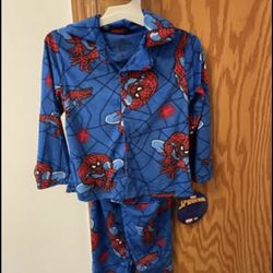 Spider-Man button front pajama set