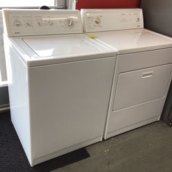 Kenmore Washer And Dryer Set. 1 Year Warranty 