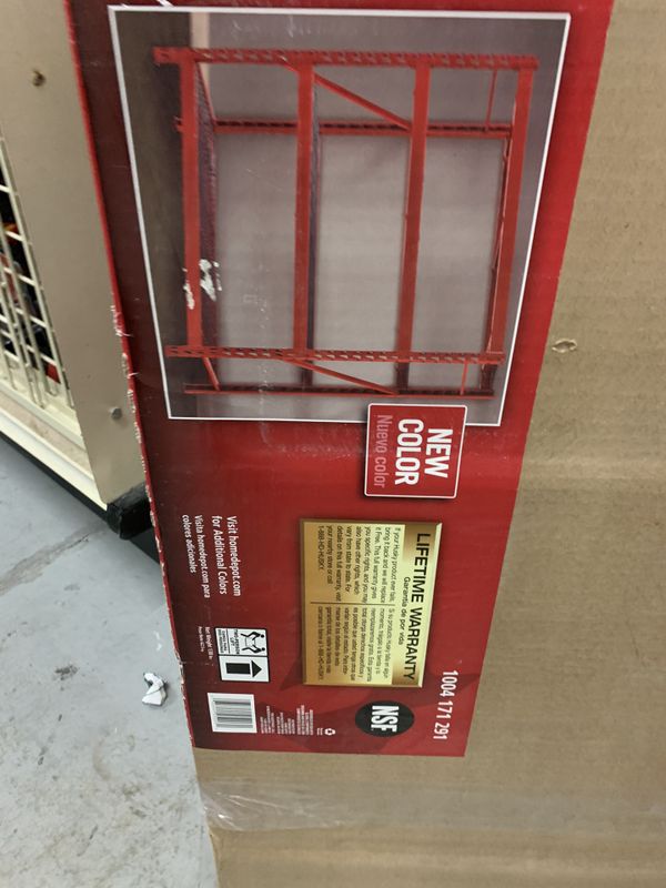 Husky 77 in. W x 78 in. H x 24 in. D 4Shelf Welded Steel Garage