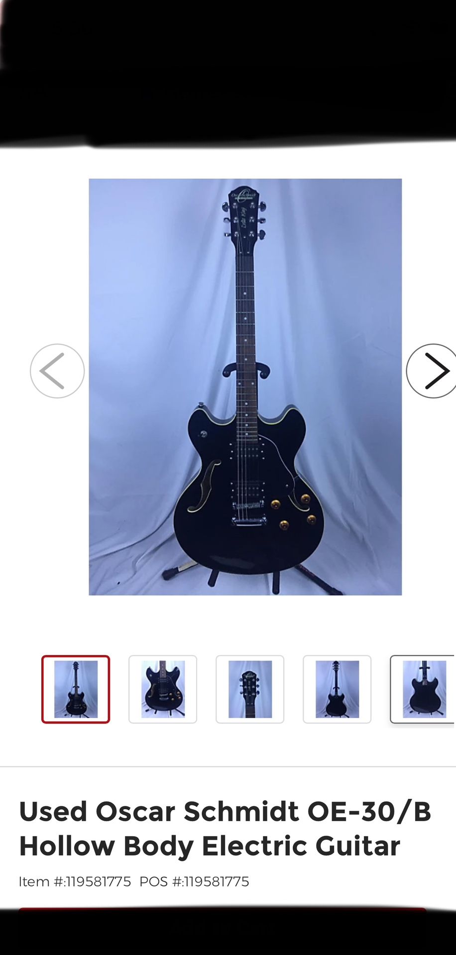 Oscar Schmidt Electric Guitar Oe 30/b