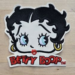 Betty Boop Head Shot Patch Cartoon Classic Icon Embroidered 