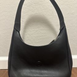 Dooney & Bourke Vintage Black Pebbled Leather Hobo Shoulder Bag