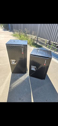 NEW EACH FOR SALE UNDER BOX TRUCKS TOOL BOXES ALUMINUM DOUBLE LOCK SET KEY INCLUDING 30"x17x18" 24"×17×18 FOR ANY QUESTION TEXT ME PLEASE HABLO ESPAÑO