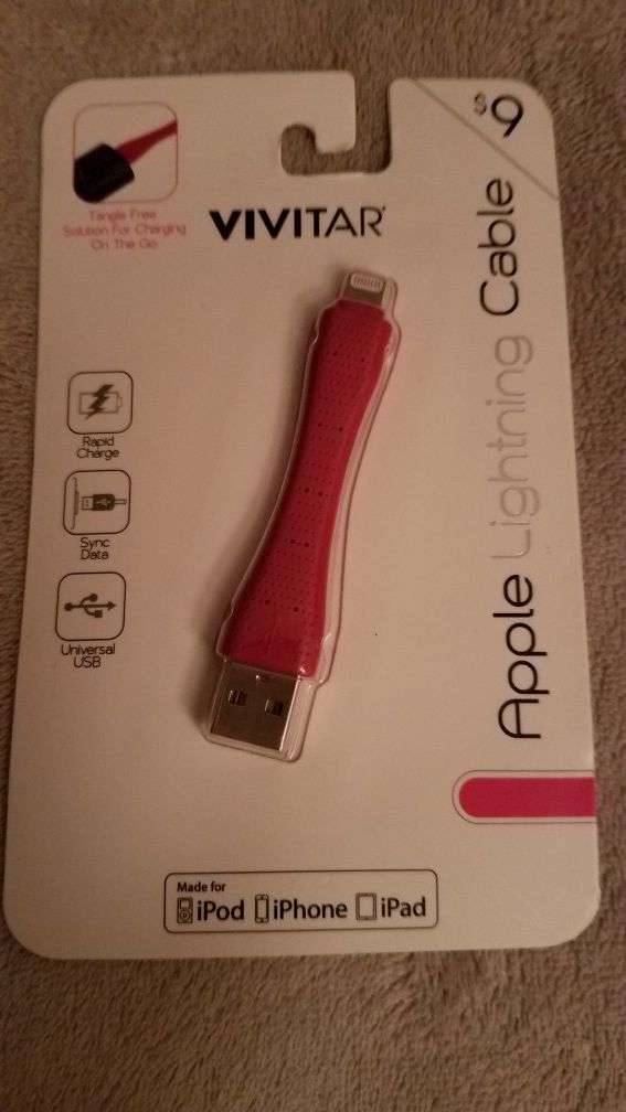 NEW VIVITAR APPLE LIGHTING CABLE