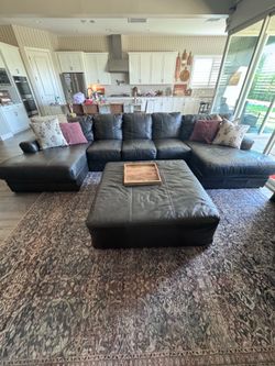 Large Leather Sectional