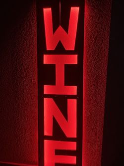 WINE Wooden led Sign