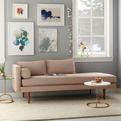 West Elm Pink Velvet Daybed