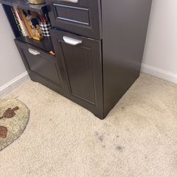 Computer Desk with Storage – Black Finish