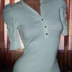 LIKE NEW CREAM WHITE I.N.C. INTERNATIONAL CONCEPTS BLING BUTTON SWEATER TOP BLOUSE DRESS SHIRT TOP SIZE SMALL SM 