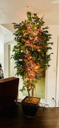 8ft Artificial Ficus Tree with Pot