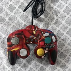 Naki Justice League Wired Controller for Nintendo Gamecube Dc Flash Vtg Vintage