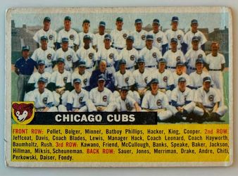 1956 Topps Chicago Cubs Team Card