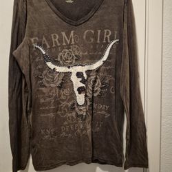 New Womens Size Xl Farmgirl Top
