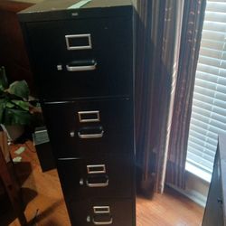 4-Drawer Vertical Metal File Cabinet - Black 