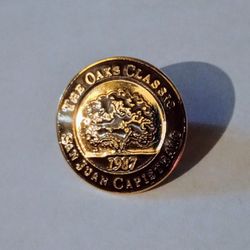 1987 The Oaks Classic San Juan Capistrano Enamel Horse Equestrian Show Vintage Collectible Lapel Pin A-1