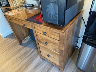 Solid Wood Desk with Drawers