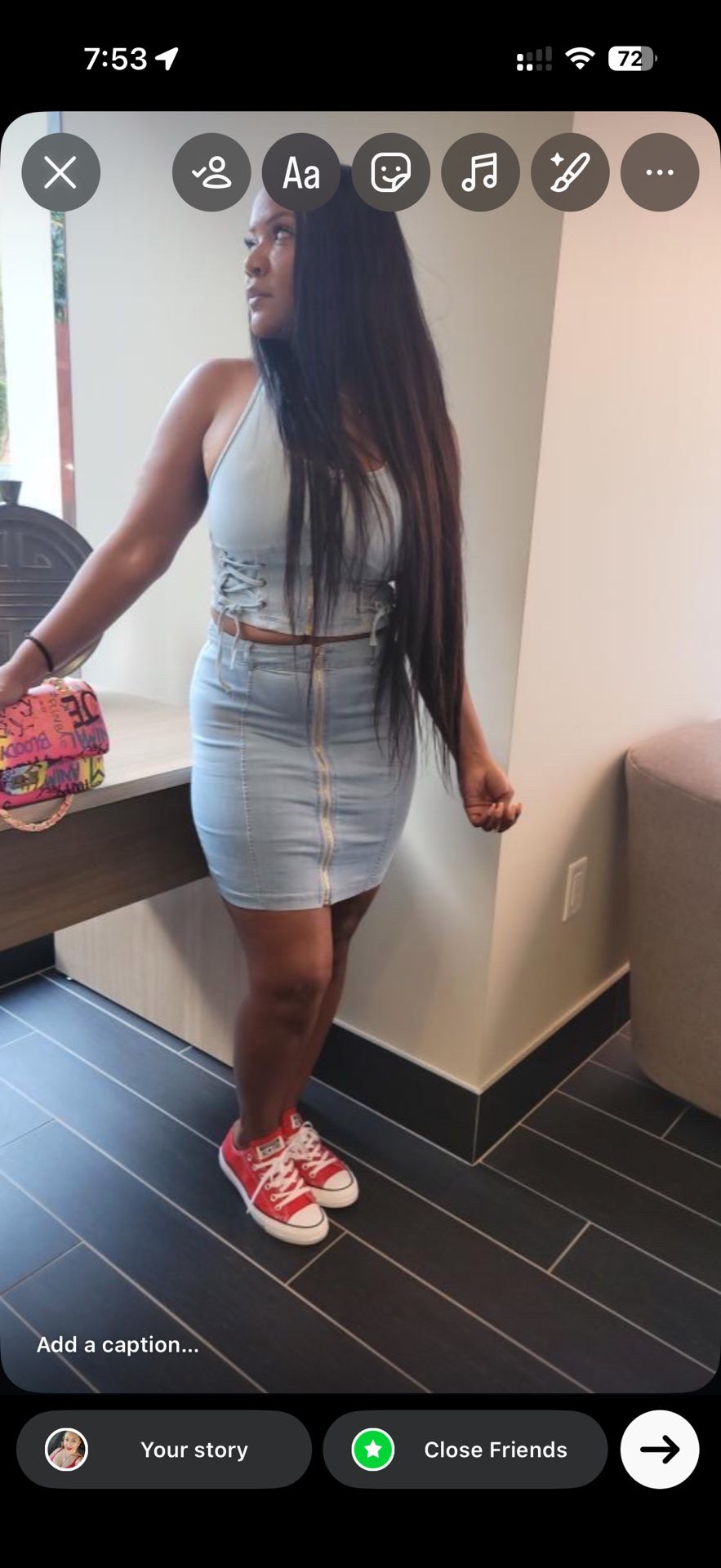 2 Piece Denim Skirt Set Brand New