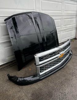 14-18 silverado hood, grill upper plastic