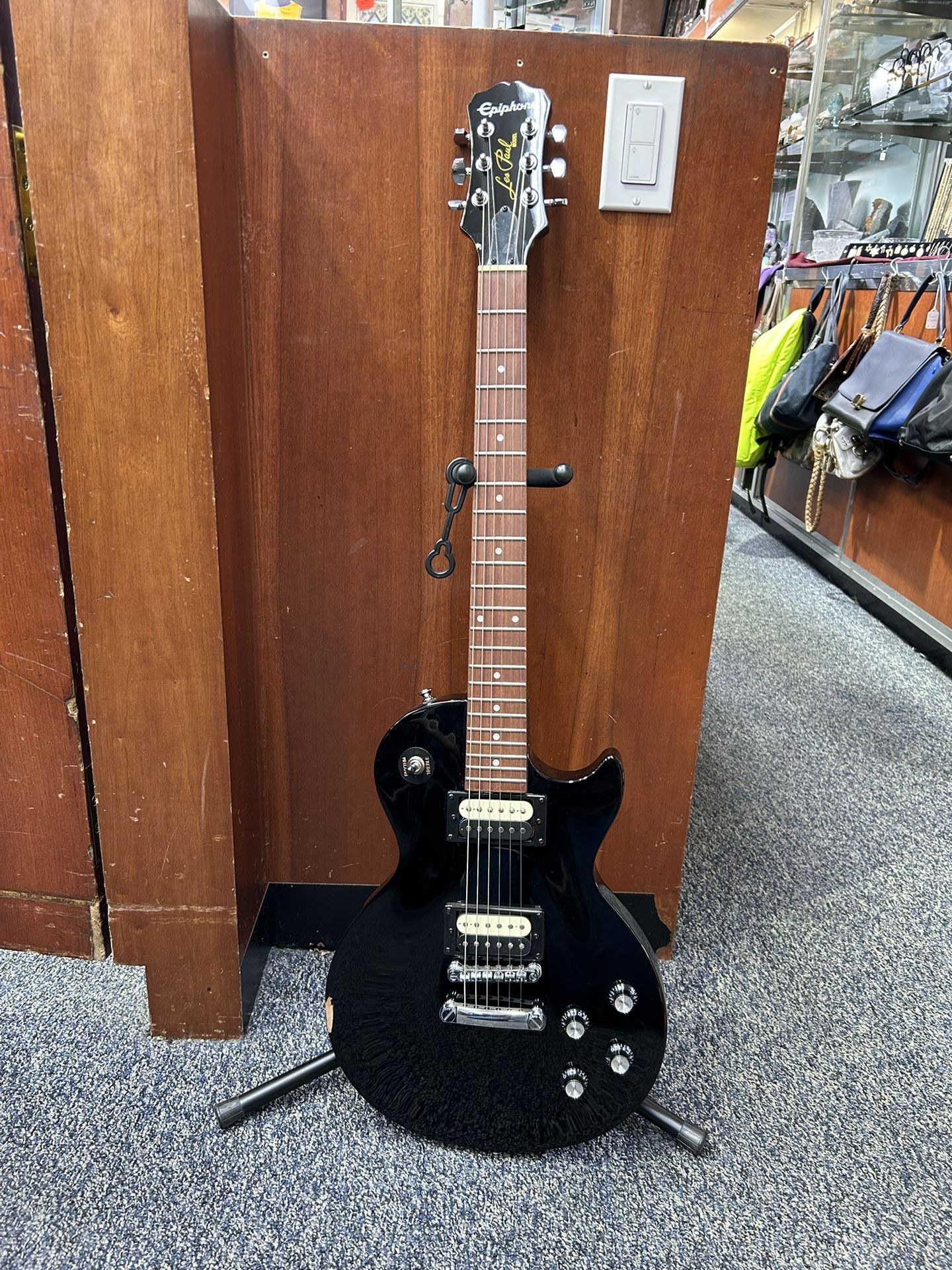 Epiphone Les Paul Reissue Electric Guitar – Black – Plays Fine – With Damage