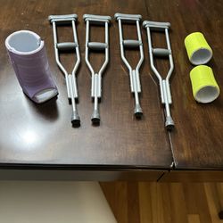 American Girl 2 Crutch Sets and Casts