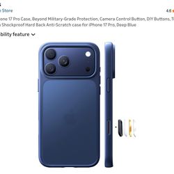 TORRAS for iPhone 17 Pro Case, Beyond Military-Grade Protection, Camera Control Button, DIY Buttons, Translucent Matte Slim Thin Shockproof Hard Back 