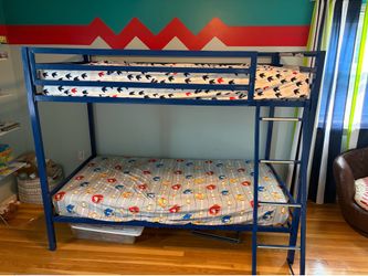 Wayfair Blue Twin Bunk Bed - Great Condition - Must sell this weekend!
