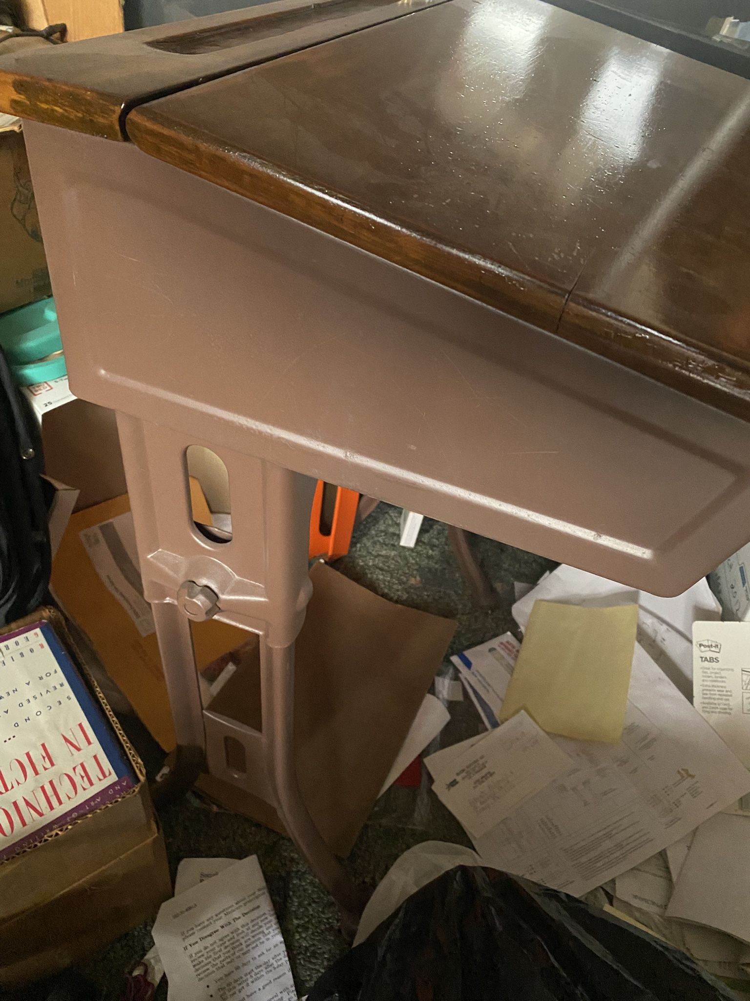 Antique School Desk And Chair