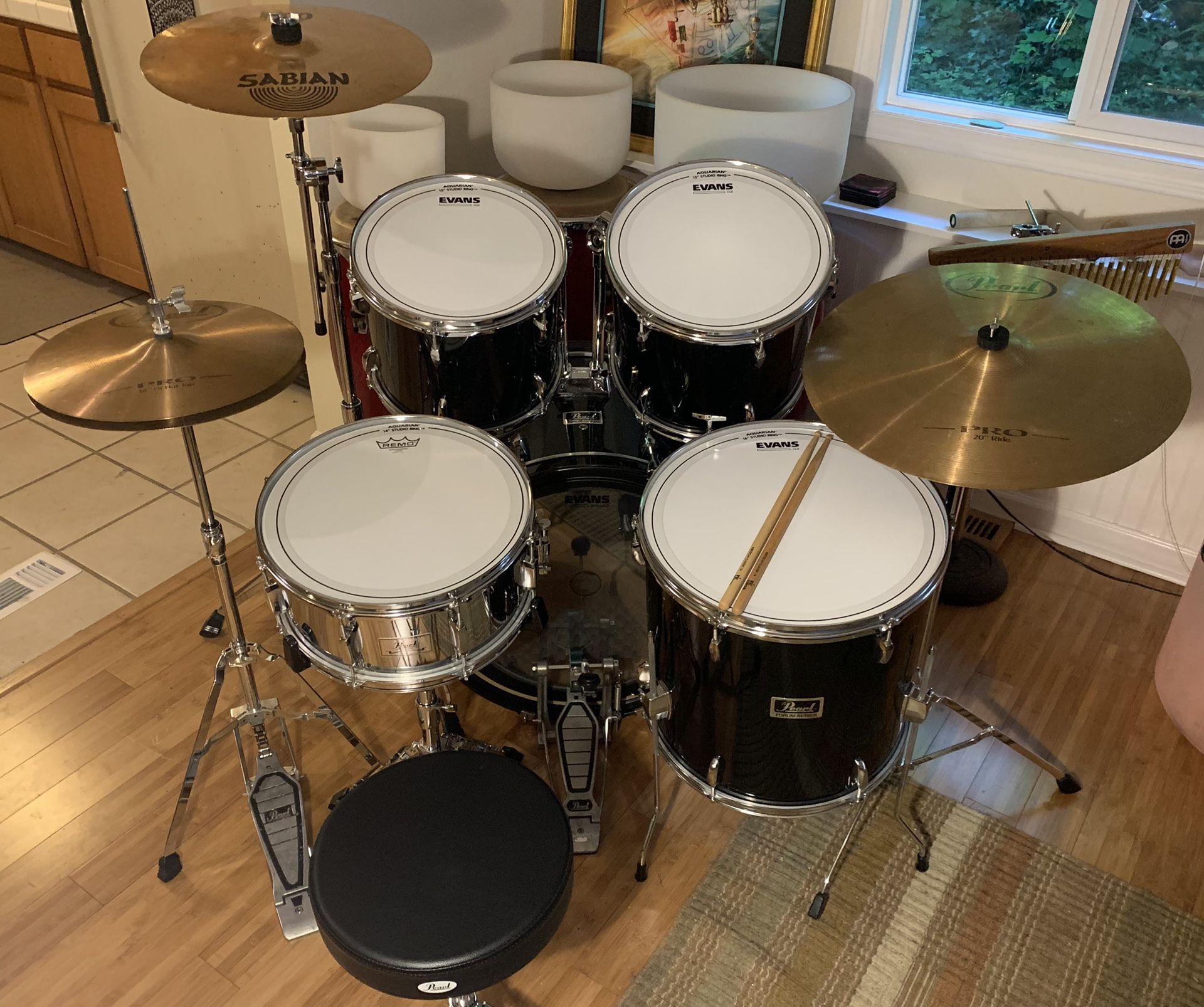 Pearl Forum Series Drum Set, Cymbals