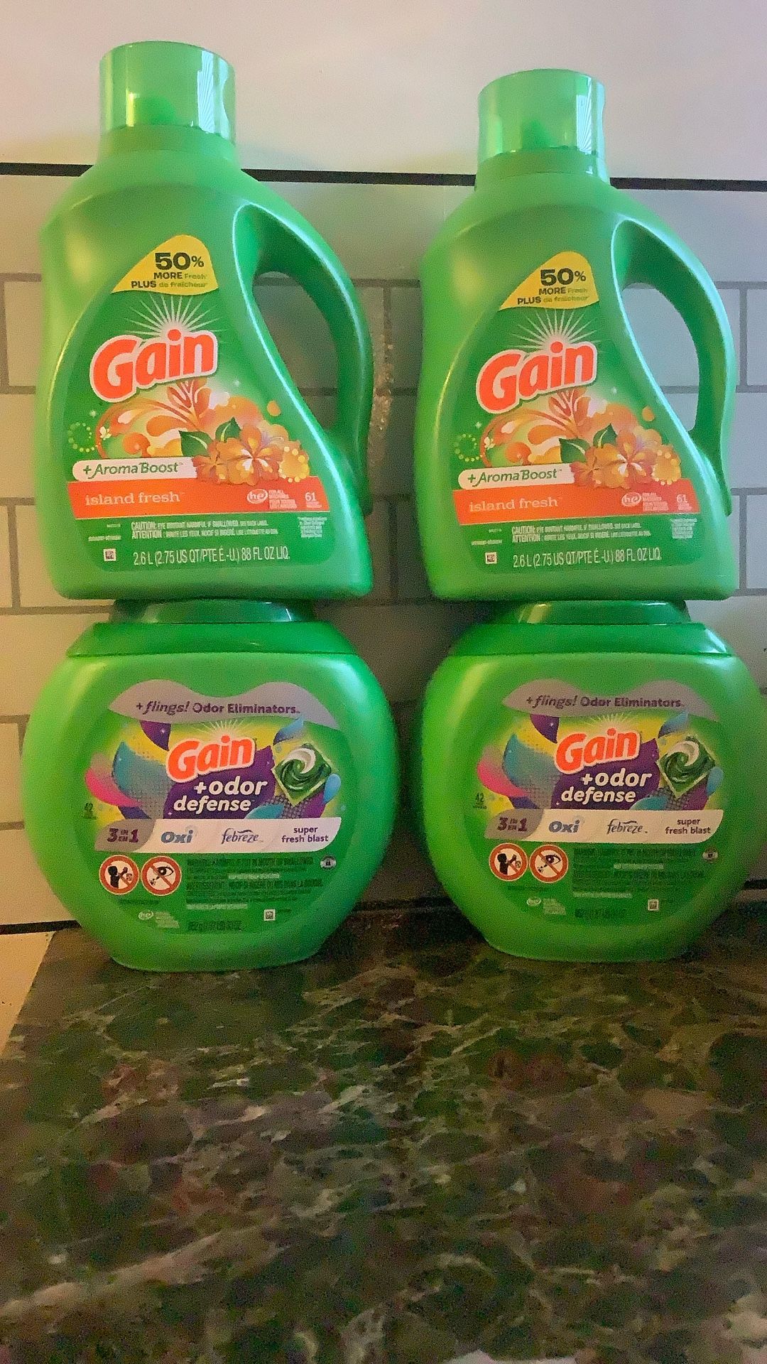 2-42 Gain Flings 2-gain Detergent 88oz All For $41