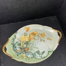 Antique Limoges France Tressemann and Vogt T&V Plate Handpainted Gold Gilded 13”