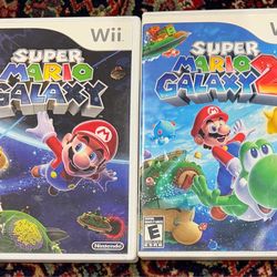 NINTENDO WII VIDEO GAMES MÁRIO GALAXY /GALAXY 2. (2games)
