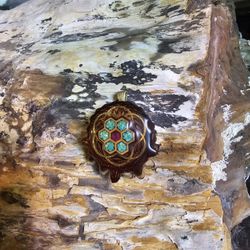Third eye pinecone pendant, Turquoise, new condition.