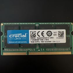SODIMM Memory RAM Crucial DDR3/DDR3L 16GB 1600MHz - or swap for your DDR4?
