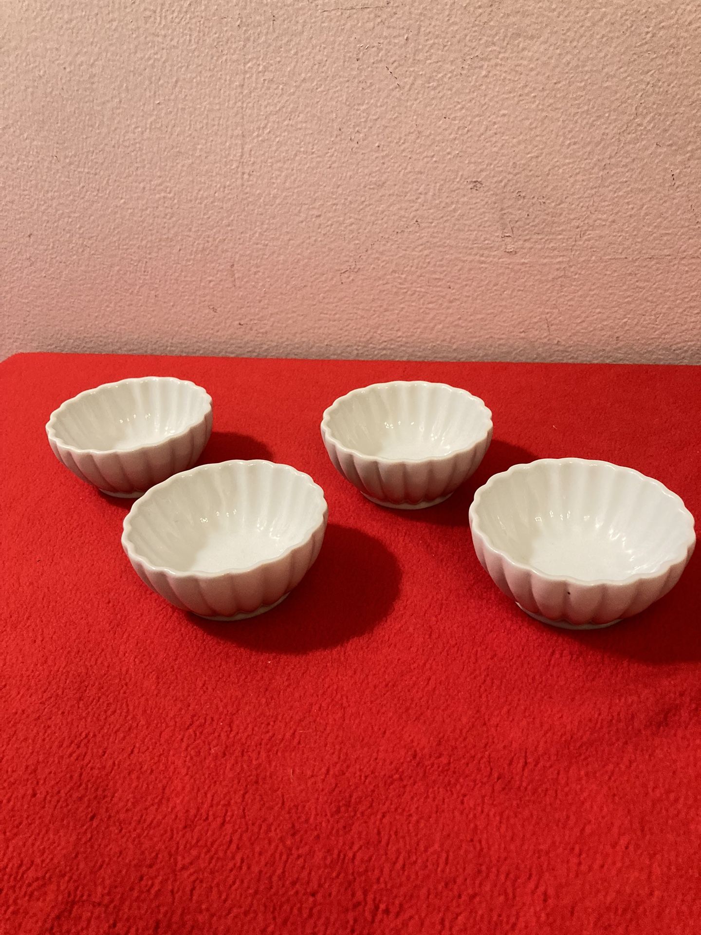 SET of 4 NEW Porcelain Ramekins 3” x 1 1/2” Dipping Bowls | Condiment Bowls