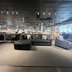 Charcoal 2PC Chaise Sectional Couch 