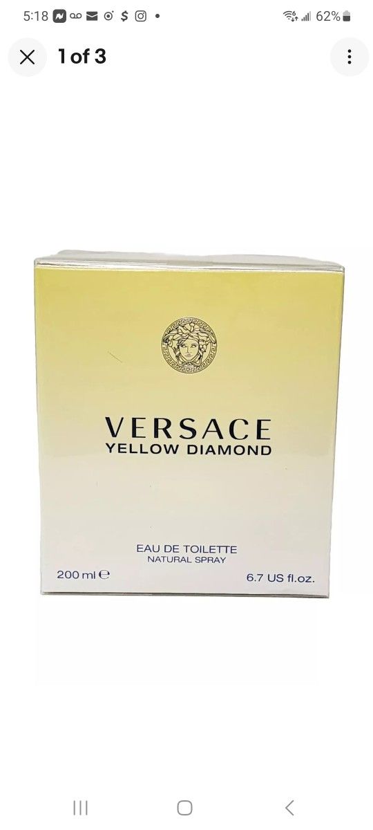 Versace Yellow Diamond 6.7oz Women's Eau de Toilette Spray.+ 8 0z Perfumed Body LOTION