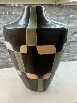 Large Modern Geometric Vase