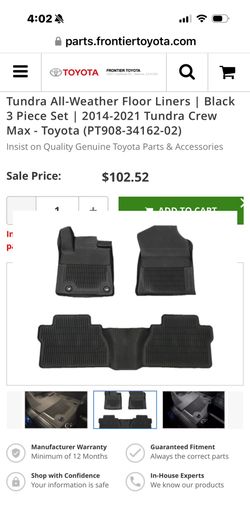 NEW OEM Toyota Lexus Floor Mats 3-PC Black