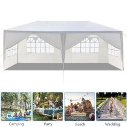 10x20 Waterproof wedding party tent outdoor canopy tent with 6 side walls white FOR S@LE,used