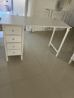 Escritorio Blanco Con Gavetero Nuevo Sin Usar