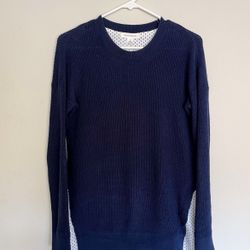 Treasure & Bond Layered Shirttail Sweater Tunic Top Women's Size XS Navy