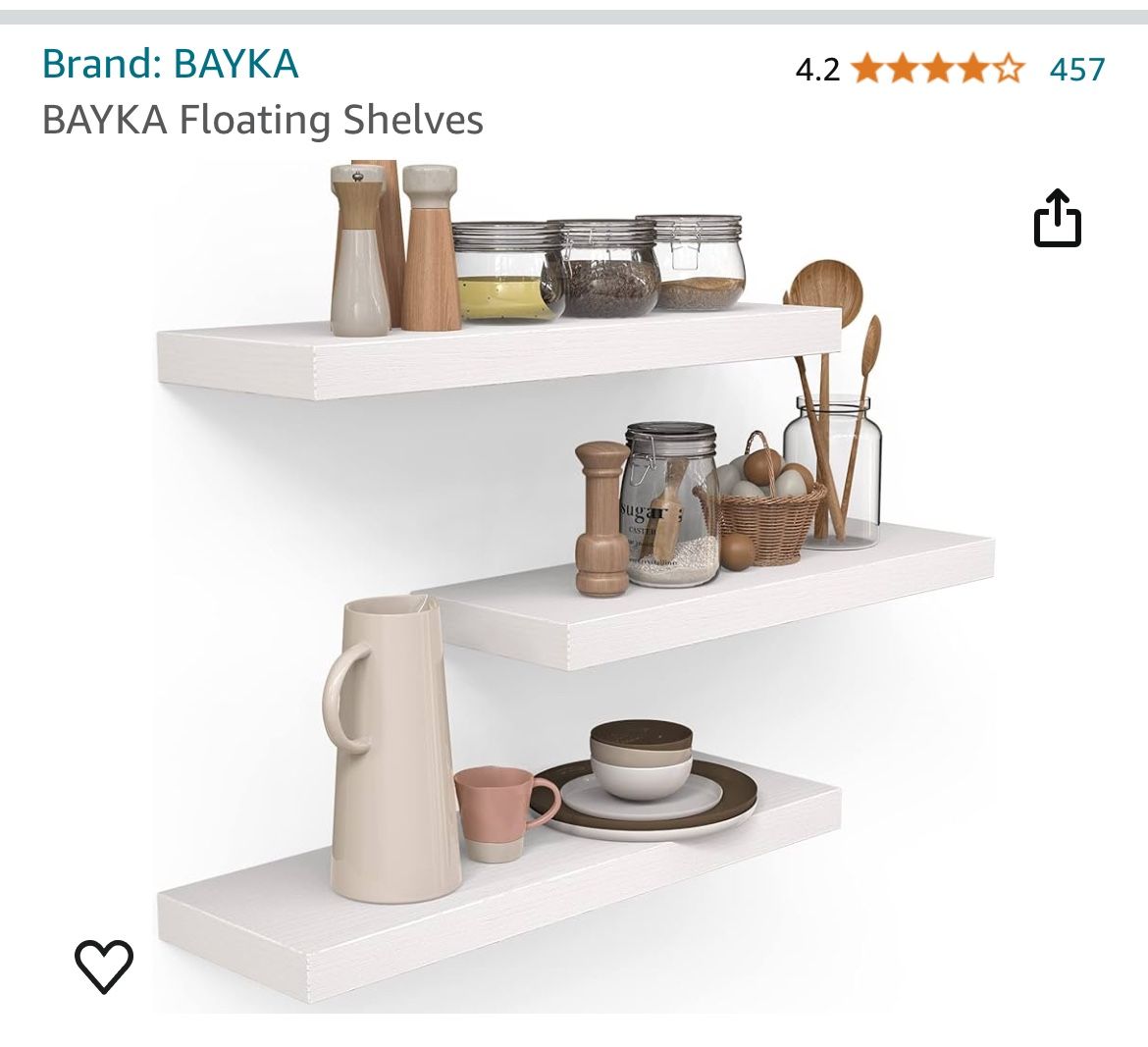 Bayka floating shelves New in box
