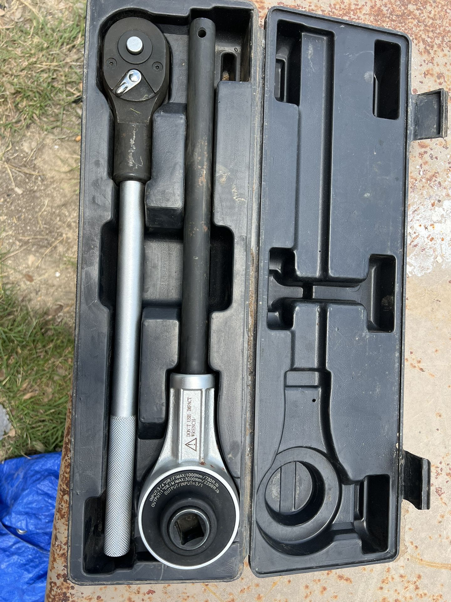 3/4” Drive Ratchet Wrench and Heavy Duty Torque Multiplier w/ Handle