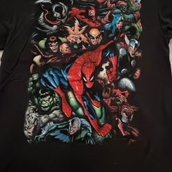 Men’s Medium Black T-shirt Marvel Spiderman Plus