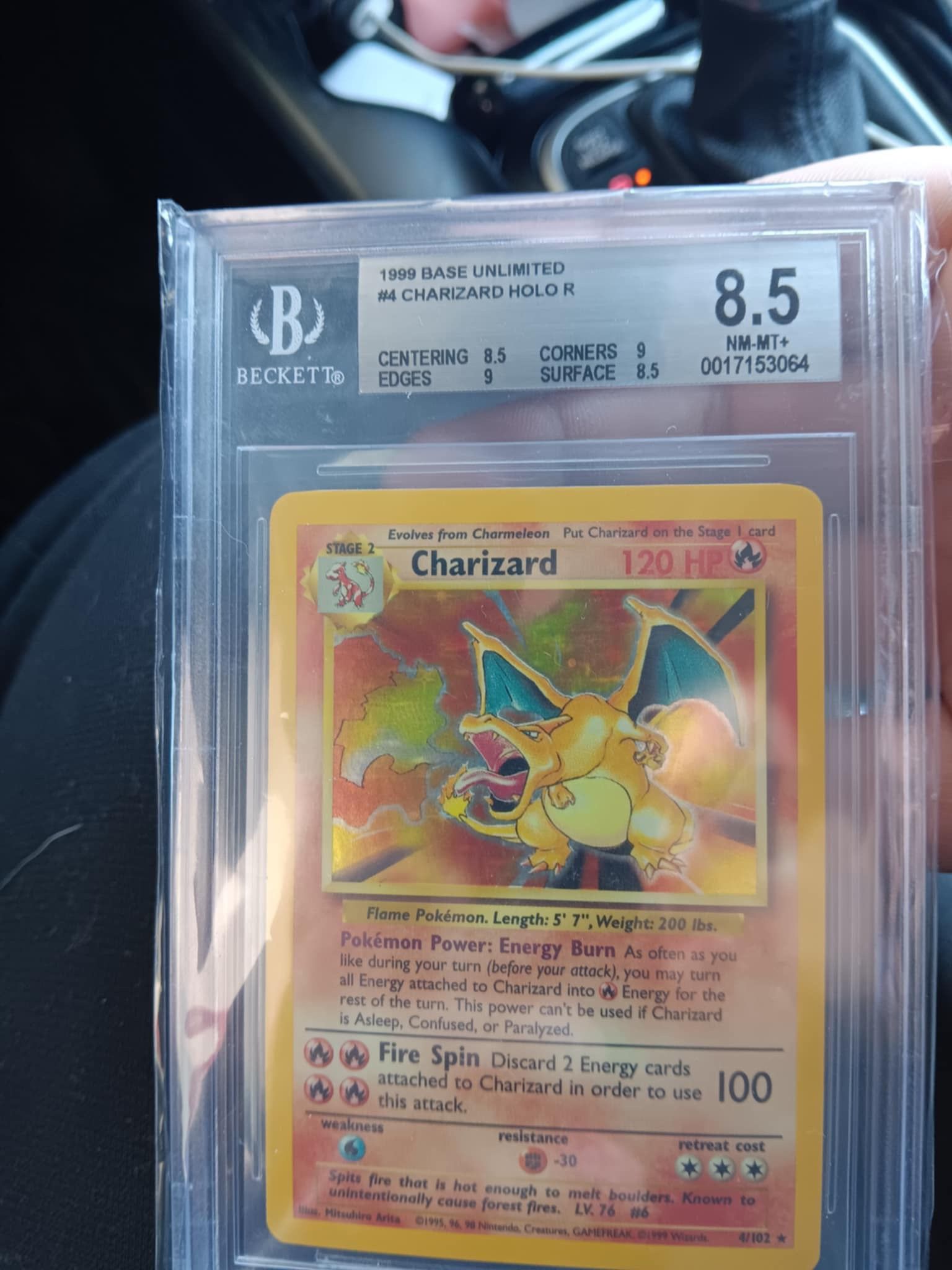 Base Set Charizard Graded 8.5