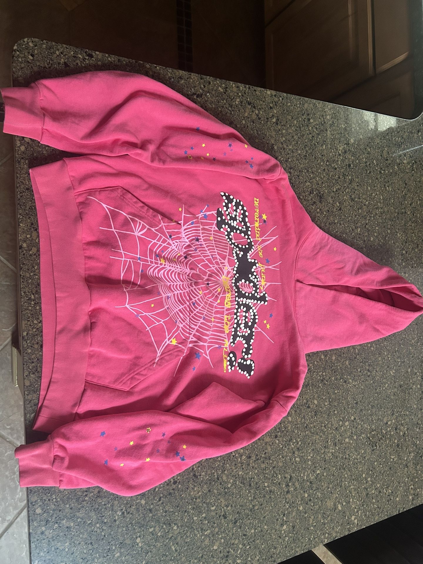 pink sp5der hoodie