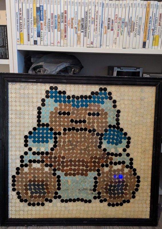 Giant Pokemon Snorlax Art Made Entirely Of Hand Painted Pennies