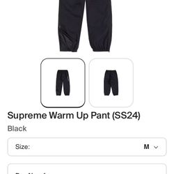 Supreme Track Pants For Sale Size XL